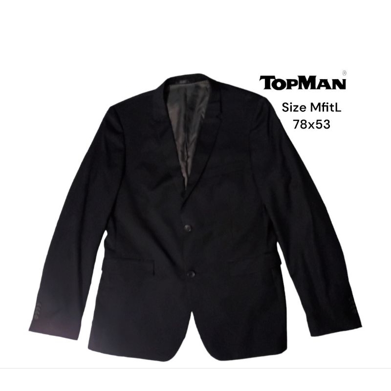 Topman Black Slim Fit Blazer Black Jaz Topman