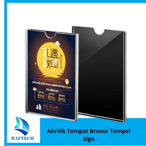 

Akrilik Tempat Brosur Tempel Sign Holder A4