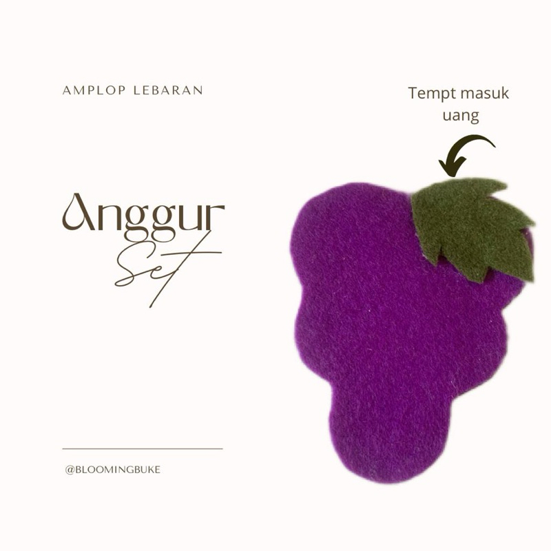 

Amplop lebaran buah harga per 10pcs bahan flanel