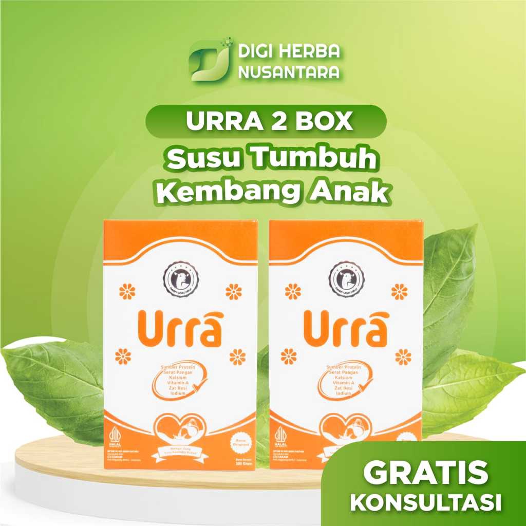 

TERLARIS URRA Susu Kambing Saneen Untuk Penambah Berat Badan Tinggi Badan Anak 2 Box