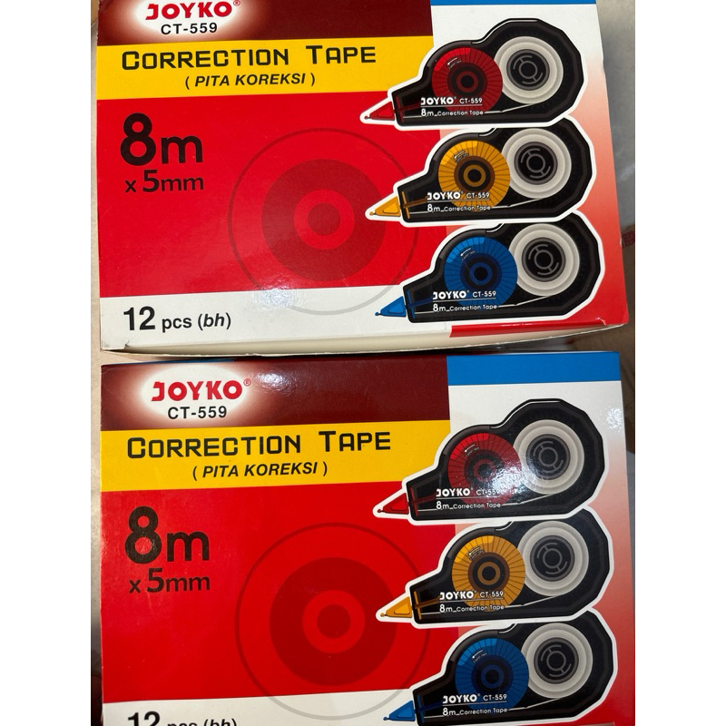 

Delunashop joyko CT-558 CT-559 correction tape pita koreksi tip x 5,5M X 5 MM