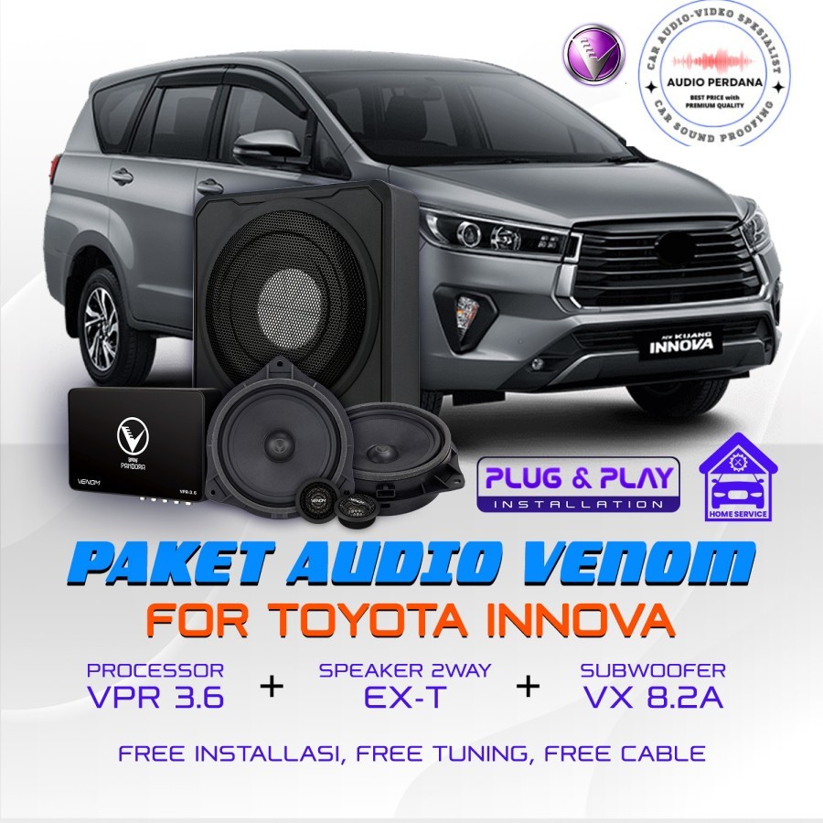 PAKET AUDIO VENOM EXPRESS TOYOTA INNOVA - PAKET AUDIO MOBIL INNOVA
