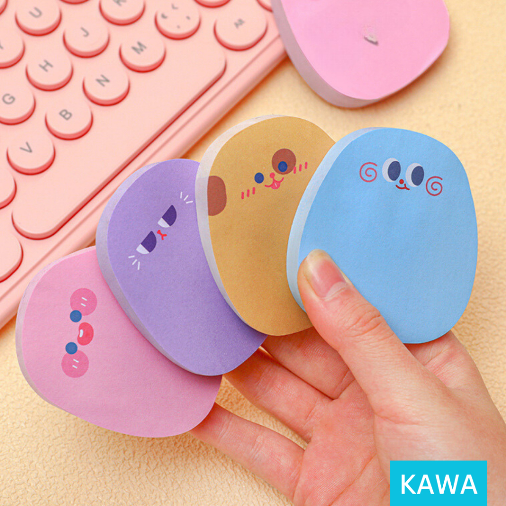 

KAWA Sticky Notes Isi 60 Lembar Model Telur Egg Stick Note Catatan Tempel Pou Telor Berwarna Lucu Aesthetic Estetik Serbaguna