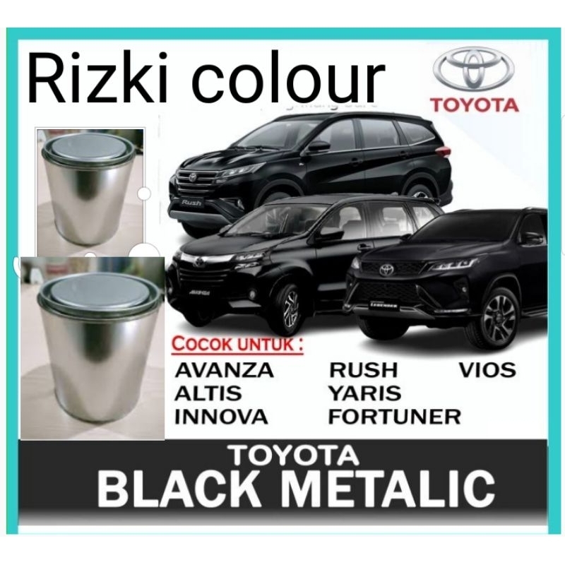 Cat Toyota Avanza Rush Altis Innova Fortuner Yaris Vios Black Metallic Cat Toyota Hitam Metallic PU 