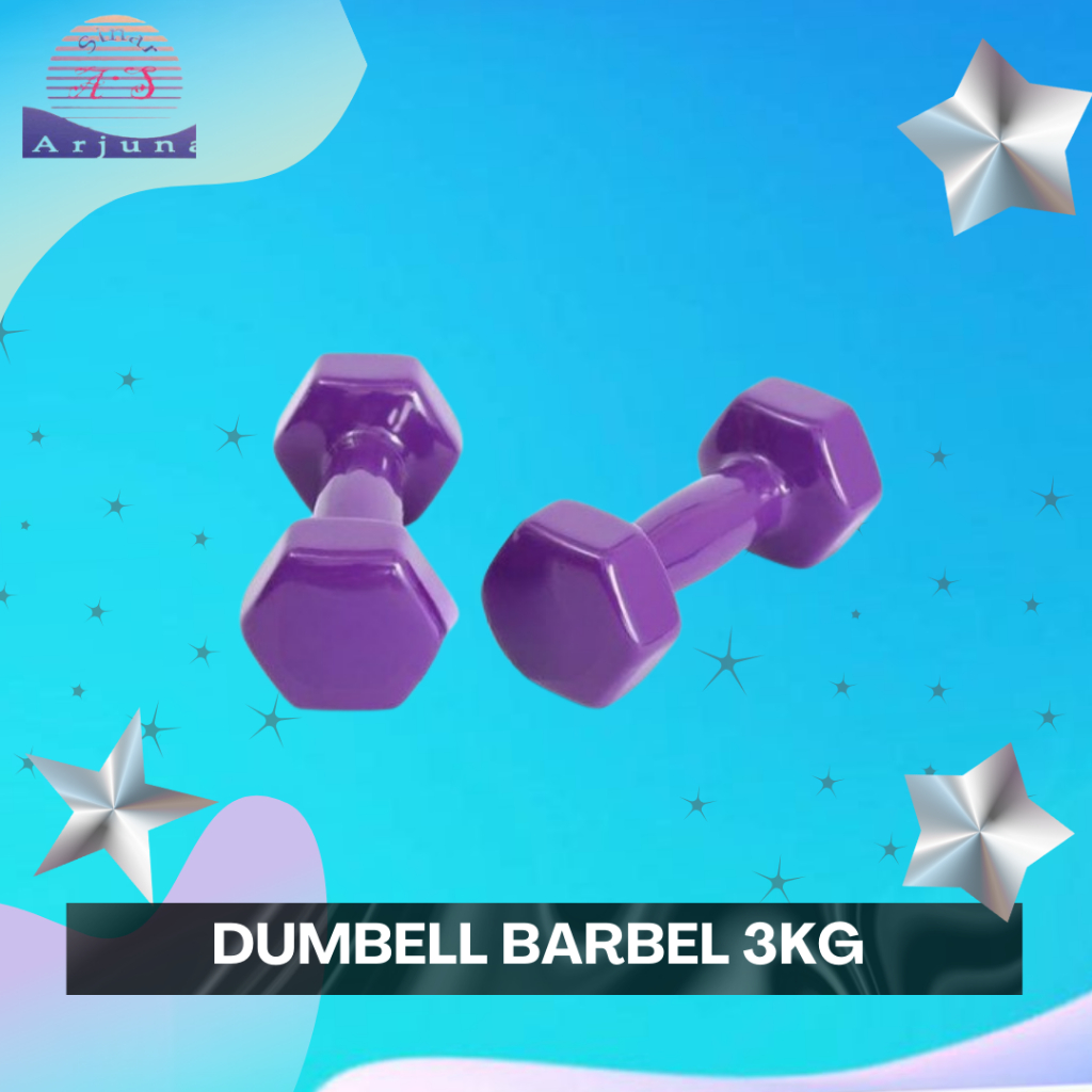 Bijian Dumbell Barbel 3KG/Dumbell Barbel Vinyl 3KG