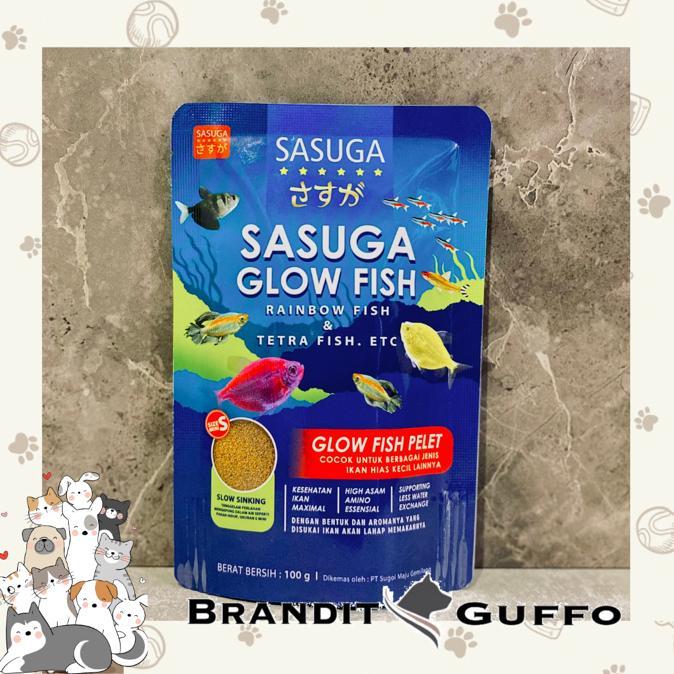 Sasuga glow fish pelet ikan rainbow fish tetra ikan hias fish food pakan ikan