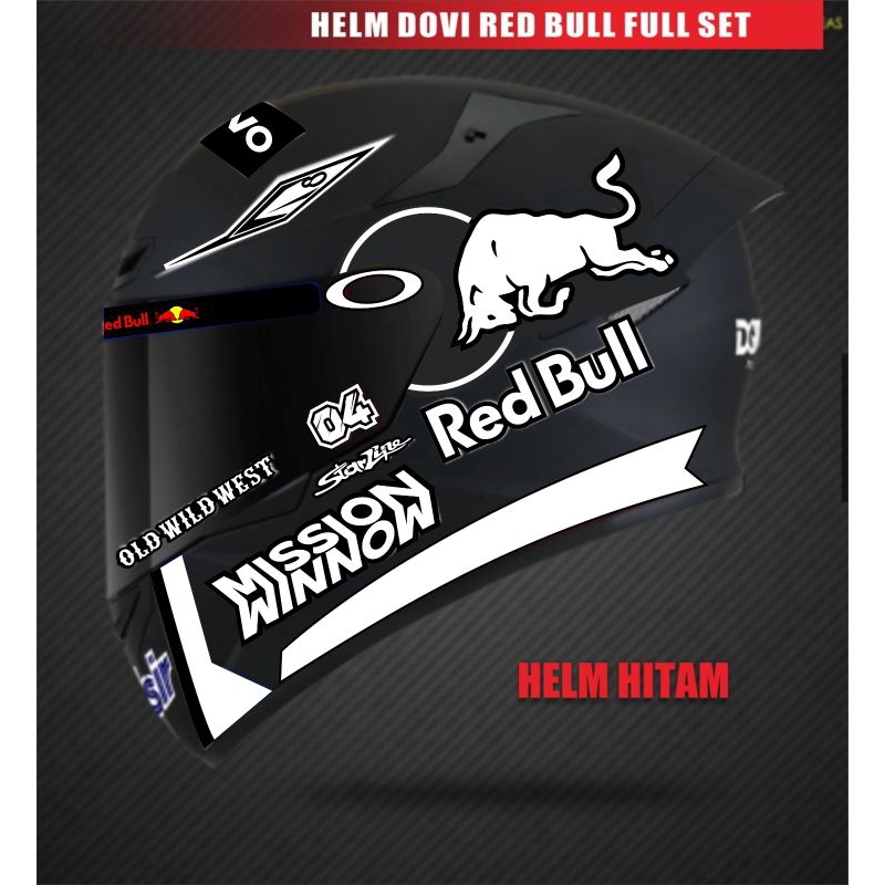 STIKER HELM REDBULL DOVI