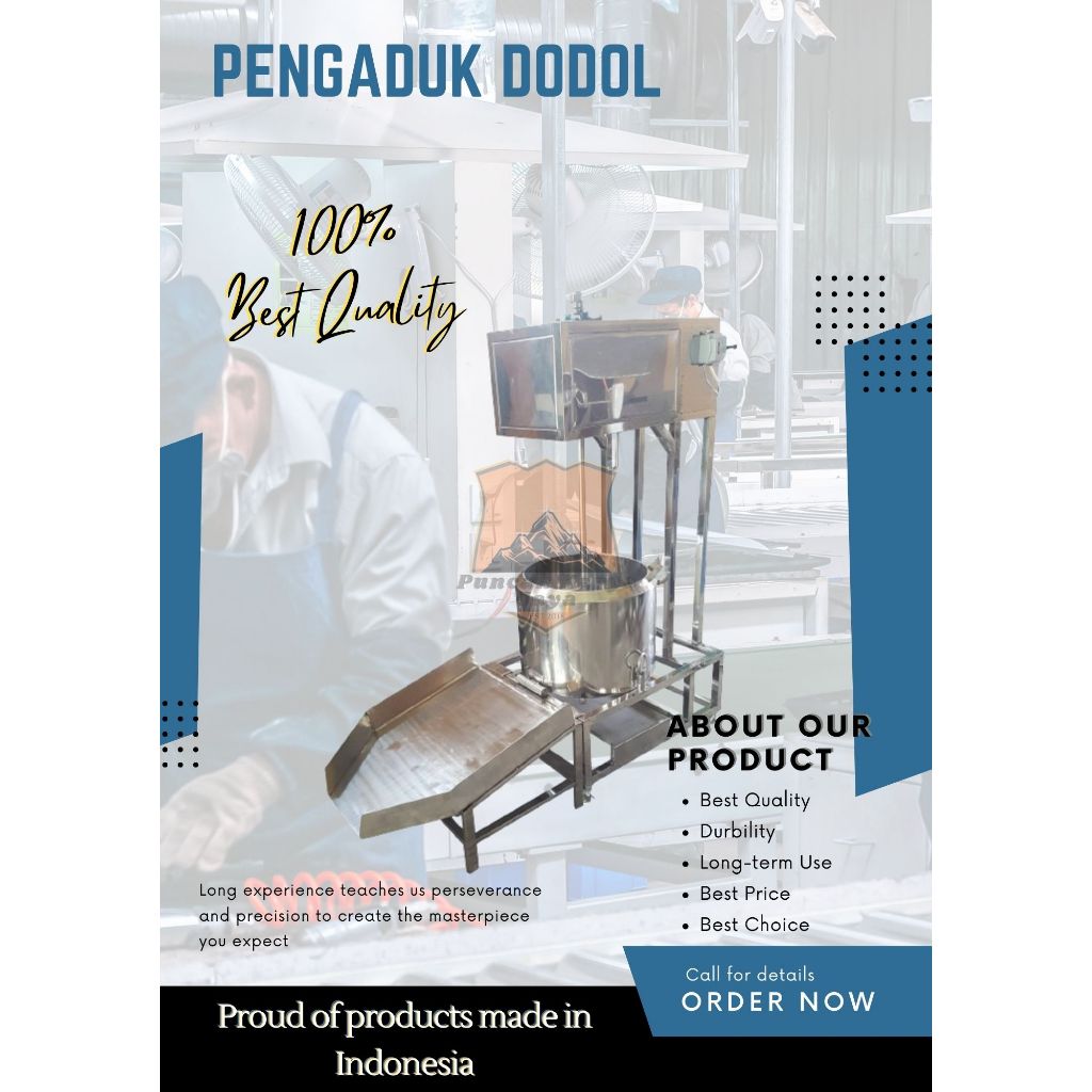 Pengaduk Dodol Dengan Penampang - Mesin Pengaduk Dodol