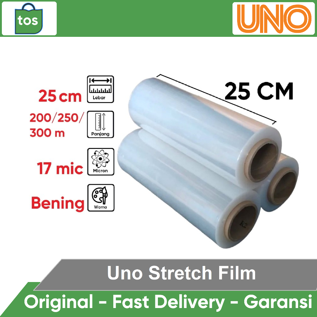 

Stretch Film OEM Plastik Wrapping Lebar 25 Cm Panjang Full 17 Micron