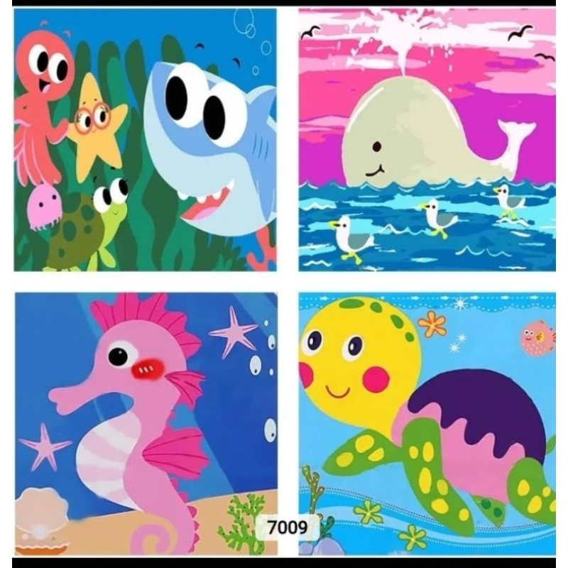 

YUH Paint By Numbers 20x20CM Lukisan Kanvas Best Seller