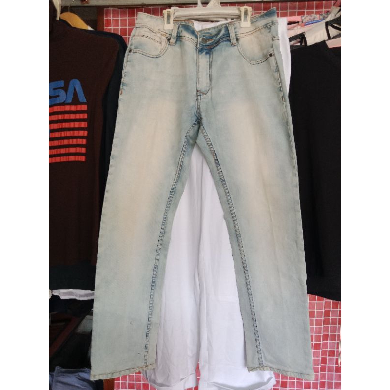 Nudie Jeans Celana Panjang Jeans Unisex Denim Pria Original