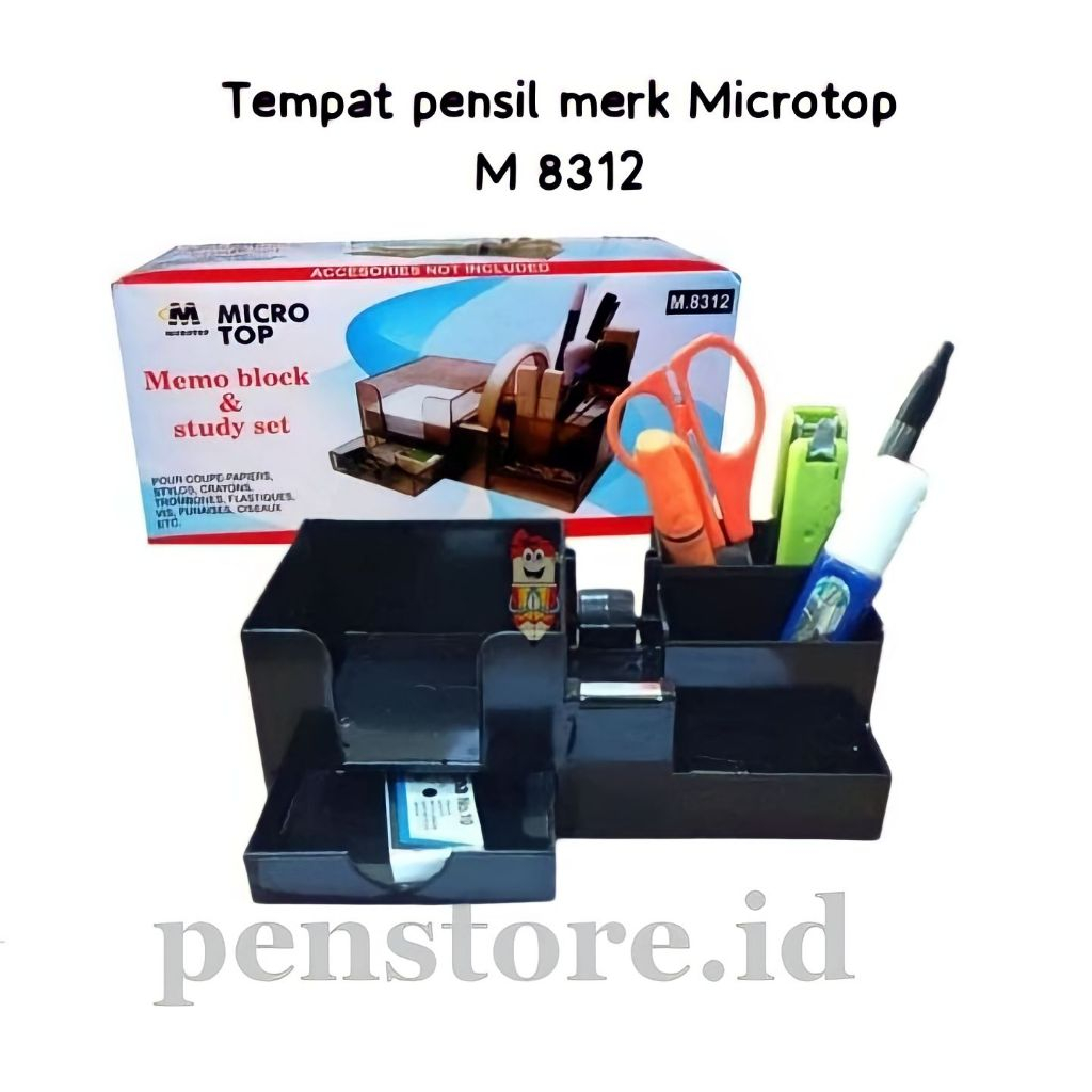 

(pcs) Tempat Pensil Microtop M 8312 / Desk set Organizer Microdot M 83122
