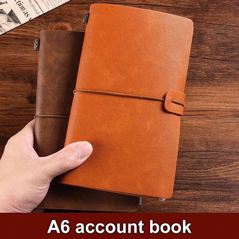 

Buku Diari Diary Book Journal Catatan Notebook Cover Kulit Vintage A6