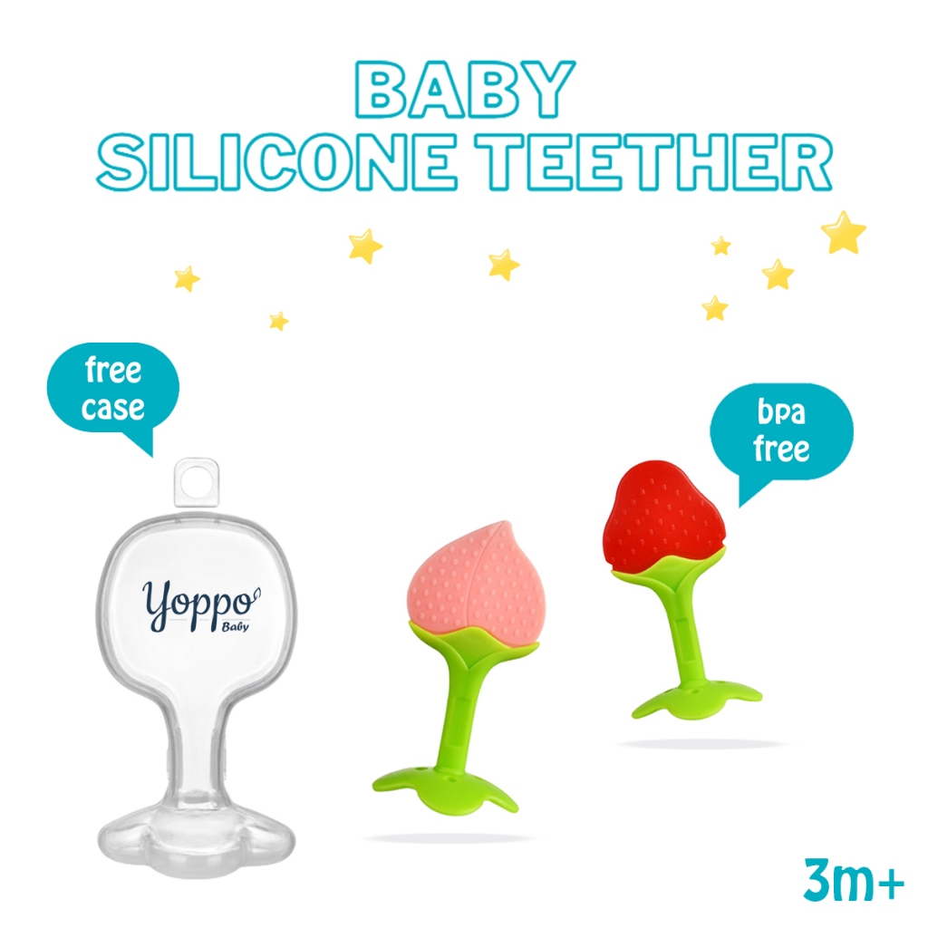 Yoppo Baby Teether Buah / Teether Bayi Bpa Free / Teether Bayi Free Case