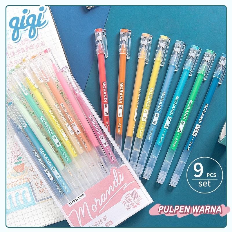 

Pulpen Aesthetic Pulpen Warna Warni 1 Set Morandi Gel pen skin color Pulpen Cute Pen - Qiqi Treasure