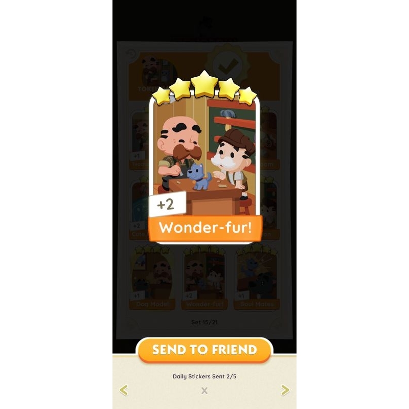 

Stiker MonopolyGo ( Wonder Fur )