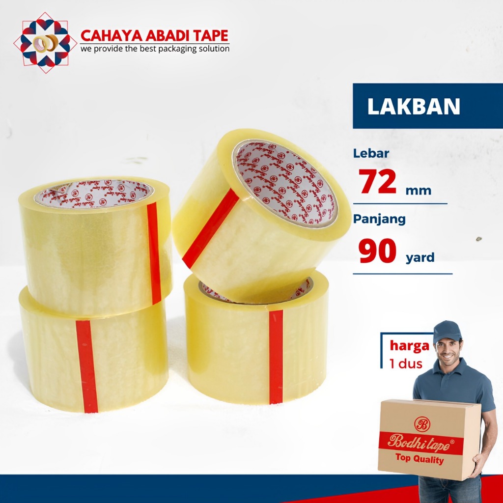 

LAKBAN BENING 3INC/72MM X 90YARD PER DUS ISI 48ROLL