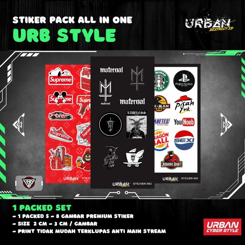 

URB.Style - Stiker Pack Logo Brand P1 By URBAN DISTRICT ID