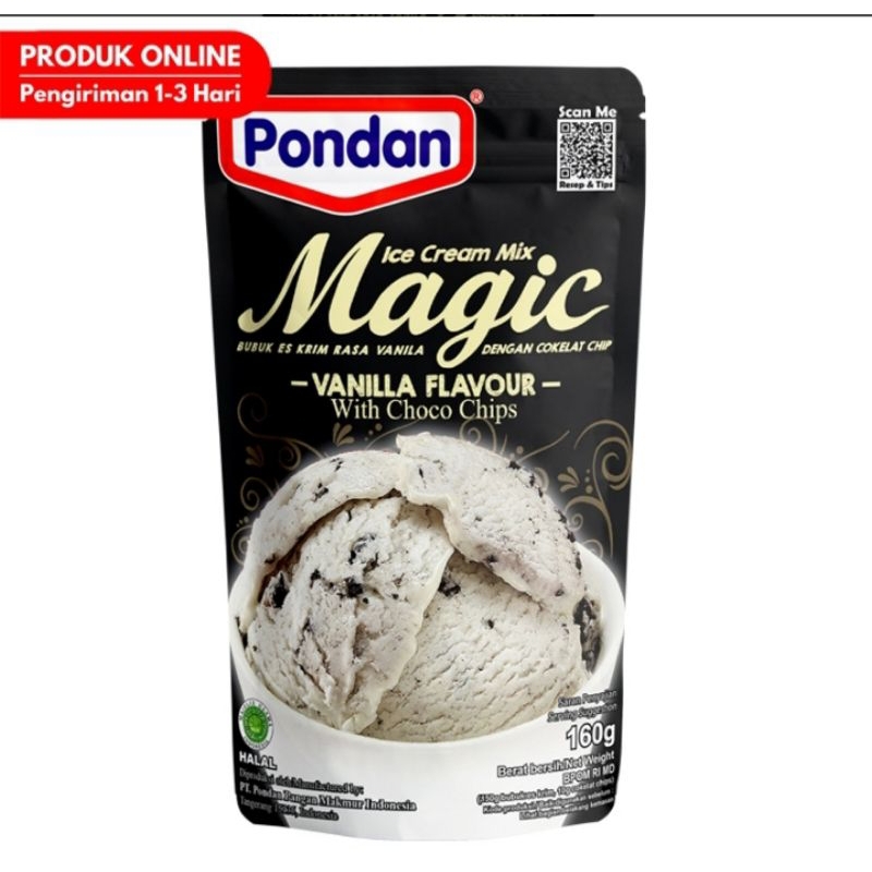 

Pondan Ice Cream Mix Vanilla with Choco Chips 160 g