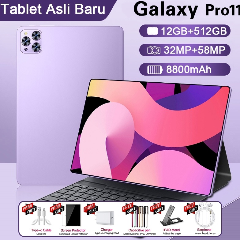 KODE R47S 223 Tablet Murah 5G Baru SAMSUNG Pro11 Tab 11inch RAM 12GB512GB ROM Tablet baru Tablet Pem