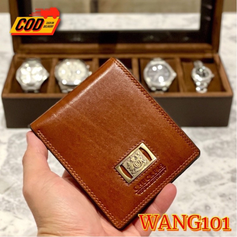 WANG101 -- Dompet Kulit CHECKERS 18N Original - Jaminan Uang Kembali
