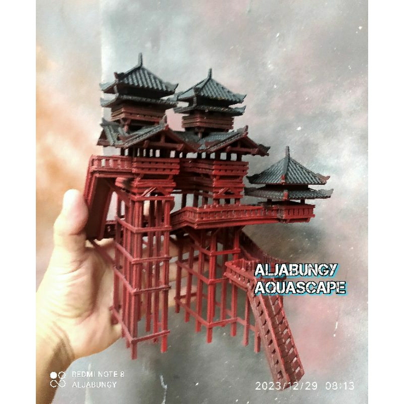 MINIATUR RUMAH JEPANG UNTUK PALUDARIUM/TERARIUM/AQUASCAPE/BONSAI BAHAN PVC