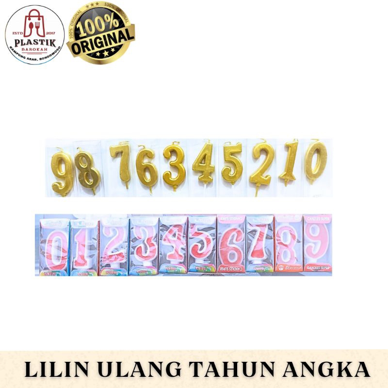 LILIN ANGKA GOLD / LILIN ANGKA EMAS / LILIN ANGKA ULANG TAHUN / LILIN ANGKA BONDOWOSO /LILIN ANGKA M