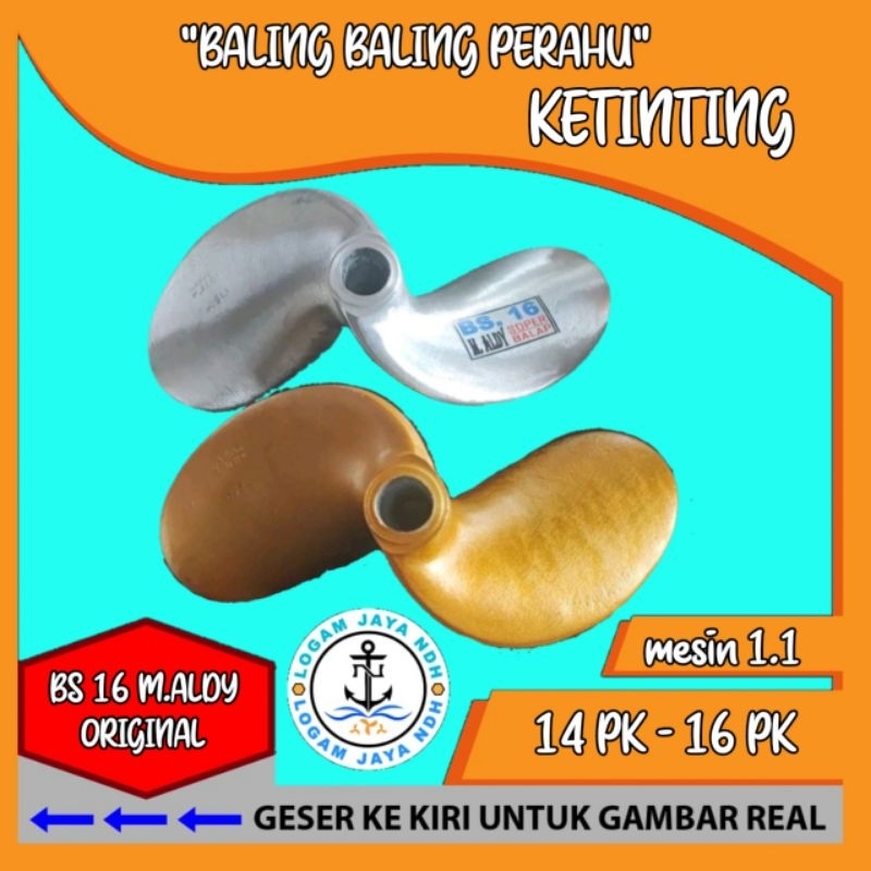 BALING BALING PERAHU/KIPAS PERAHU BS 16 BALAP M.ALDY 14PK-17PK (1.1)6.5PK-7.5PK(1.2)