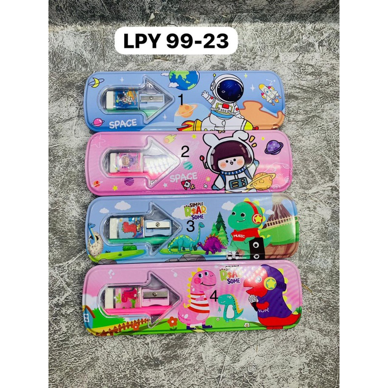 

KOTAK PENSIL KALENG SET 1 SUSUN MODEL PANAH / ALAT TULIS KALENG SET (21 X 6.5 X 2) LPY 99-23