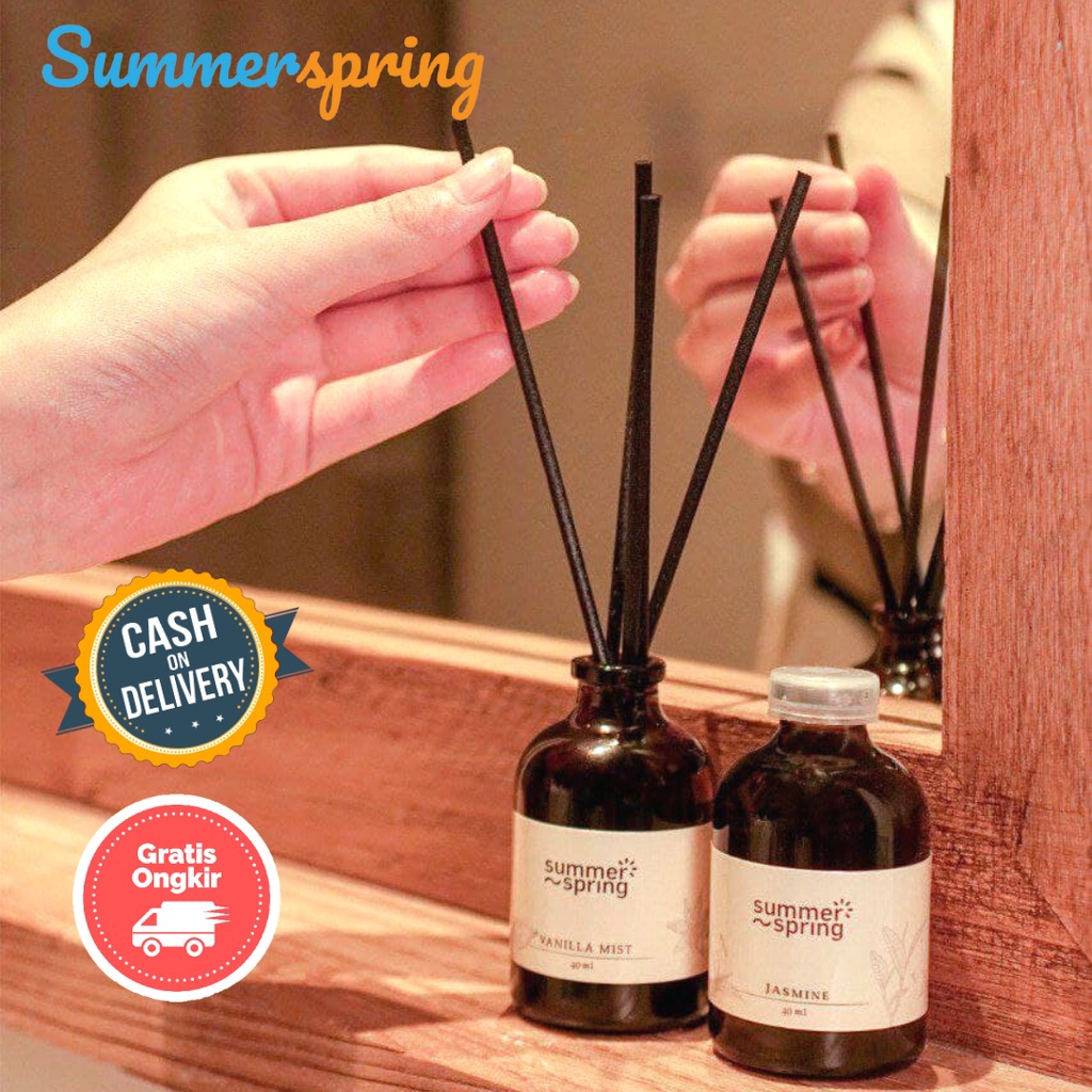 Terbaik Summerspring Reed Diffuser Pengharum Ruangan  Mobil  Kamar  Ruang Tamu  Dapur  Wc  Ac  Tidur