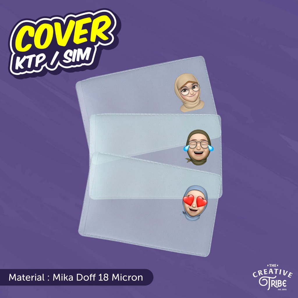 

Hijab Emoji - Cover KTP / SIM Karakter Unik - Sampul Plastik Mika Pelindung Kartu Memoji Muslimah