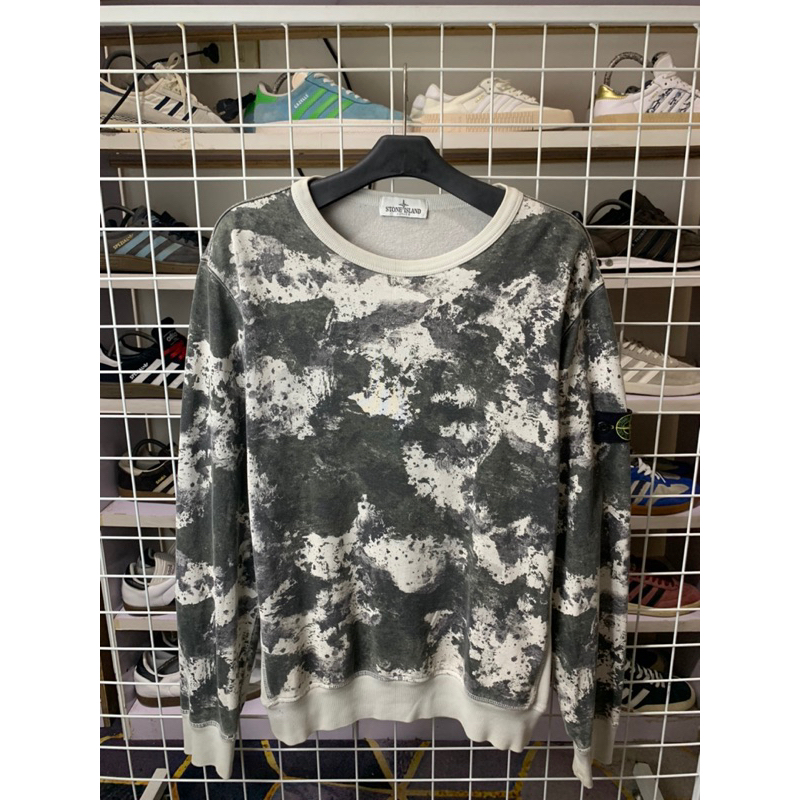 CREWNECK STONE ISLAND CAMO GRID