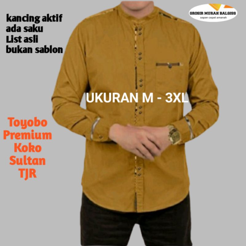 Baju Muslim Pria Dewasa Lengan Panjang Terbaru Jumbo Big Size XXL XXXL Kemeja Baju Koko Premium Paka
