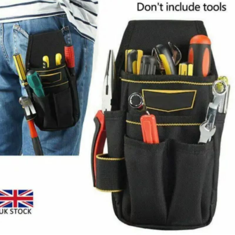 STYLE FASHION Tas Pinggang Toolkit Bag Tools Bag Tas Obeng Tas Perkakas Kunci Peralatan Tukang