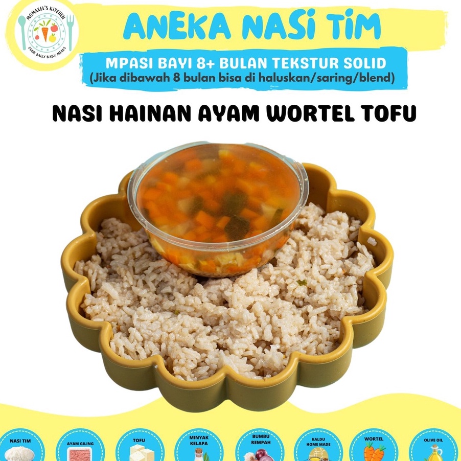 

PROMO MURAH NASI HAINAN KUAH AYAM WORTEL TOFU CATERING MAKANAN BAYI MPASI FROZEN BEKUPENAMBAH BERAT BADAN ANAK