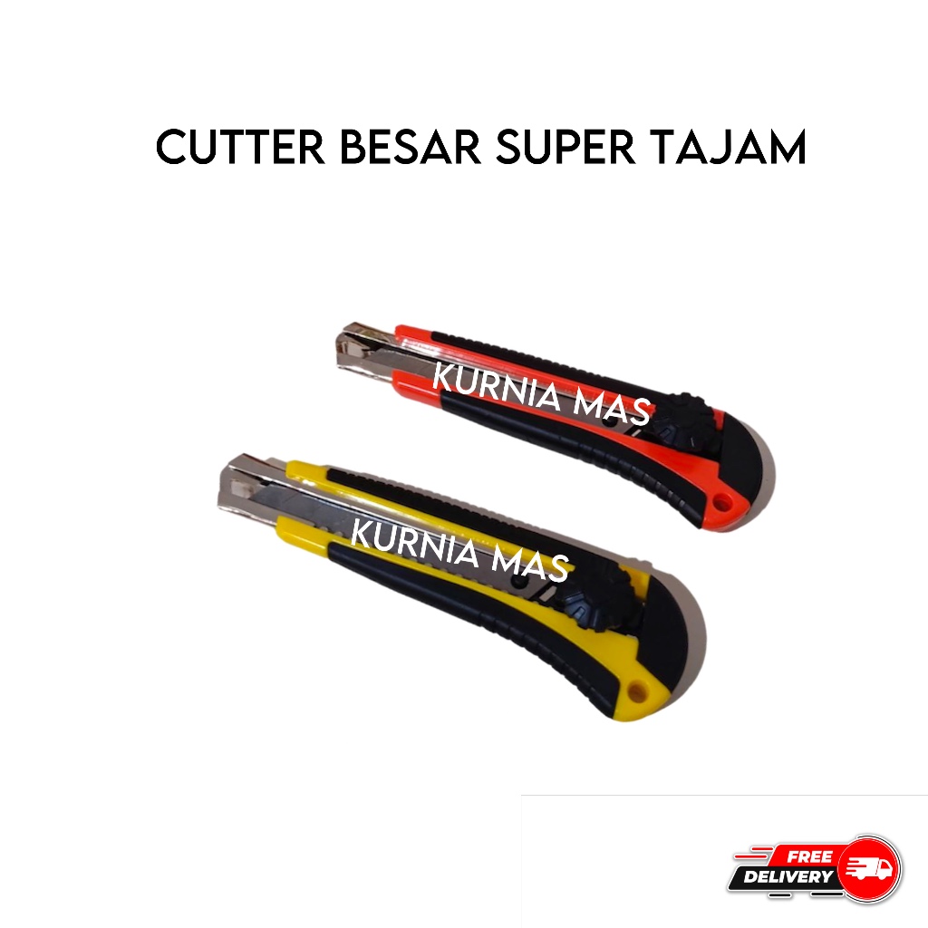 Cutter Besar Pemotong Kertas Kardus Pisau Cutter Serbaguna