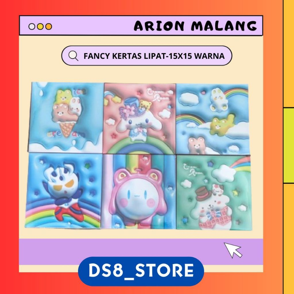

Kertas Lipat 15 x 15 Warna-Fancy