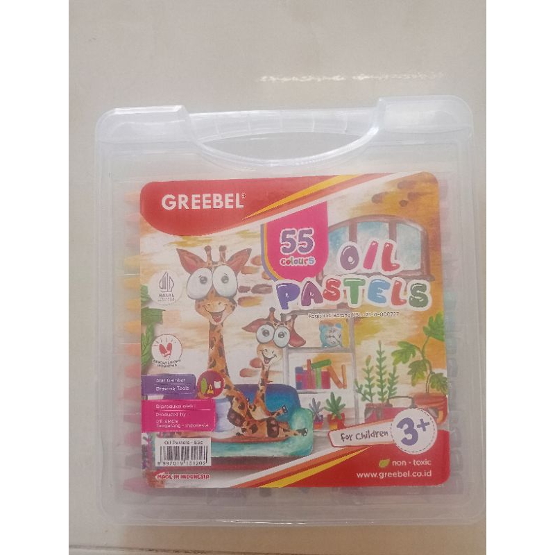 

Greebel Oil Pastel 55 warna free pensil penebal 8B