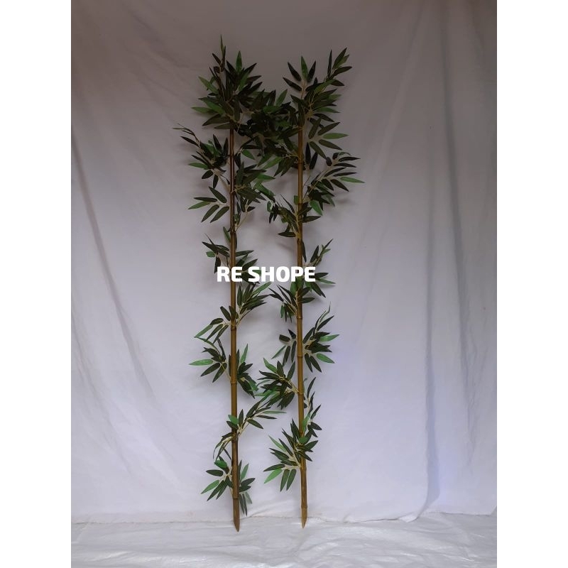 Bunga plastik/bunga hias tinggi 170cm/artificial/batang Bambu dan Daun Bunga Hias Plastik