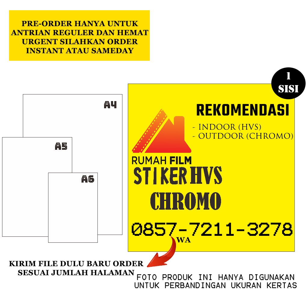 

Cetak Print - Stiker HVS