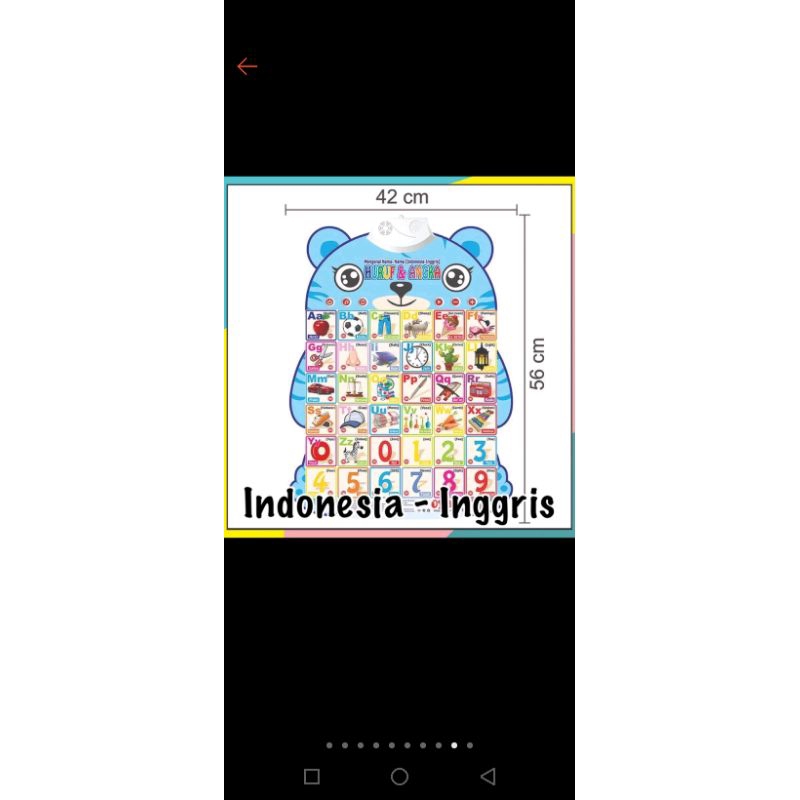 POSTER EDUKASI SUARA ANAK HURUF&ANGKA