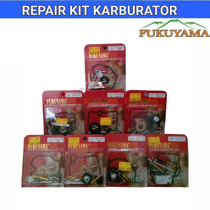Repair Kit Karburator Fukuyama Grand Supra X Lama Fit New Supra 125 Karisma Beat Vario GL Pro Jupite