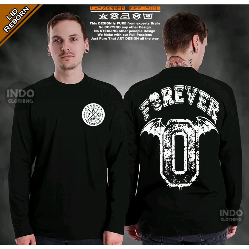 KAOS LENGAN PANJANG AVENGED SEVENFOLD FOREVER WARNA HITAM