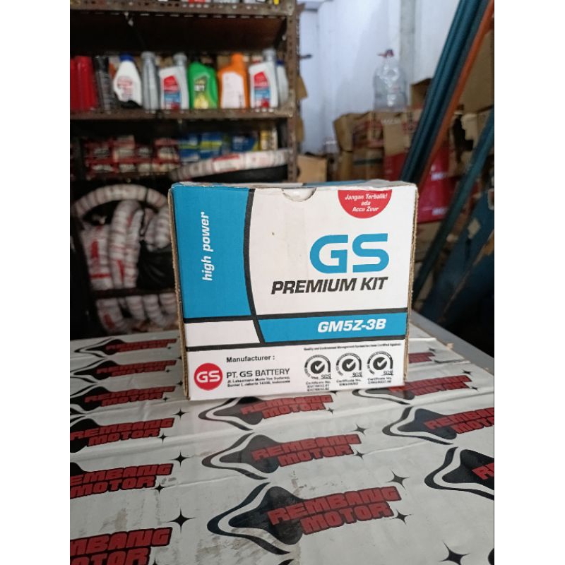N AKI MOTOR BASAH GM5Z-3B GS ASTRA ORIGINAL PREMIUM KIT ACCU GS