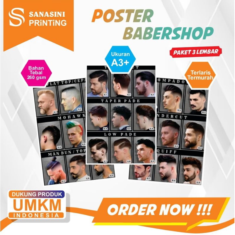 

DESAIN RAPIH | Poster Babershop | keren Model Now