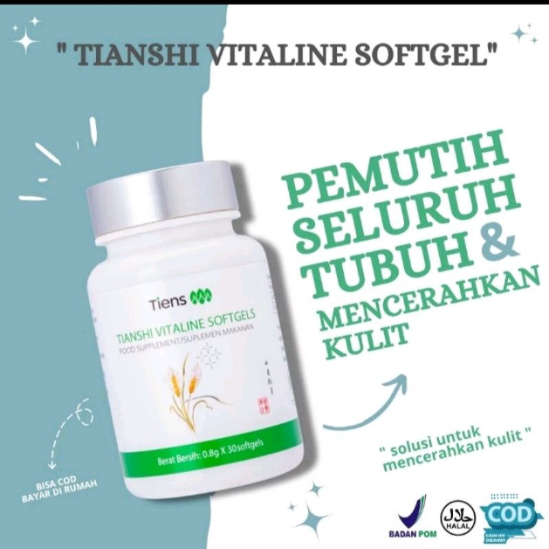 VITALINE SOFTGEL PEMUTIH BADAN TERBAIK TIENS MENCERAHKAN KULIT