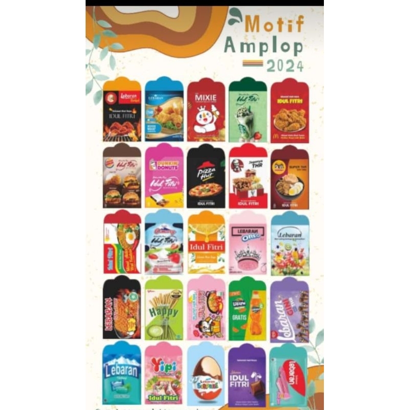 

Amplop viral 2024 motif snack 1pack isi 100 lembar