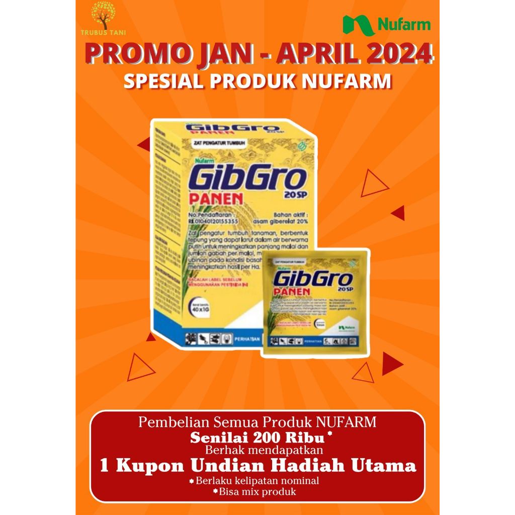 Zat pengatur tumbuh nufarm GibGro PANEN 20SP-nufarm