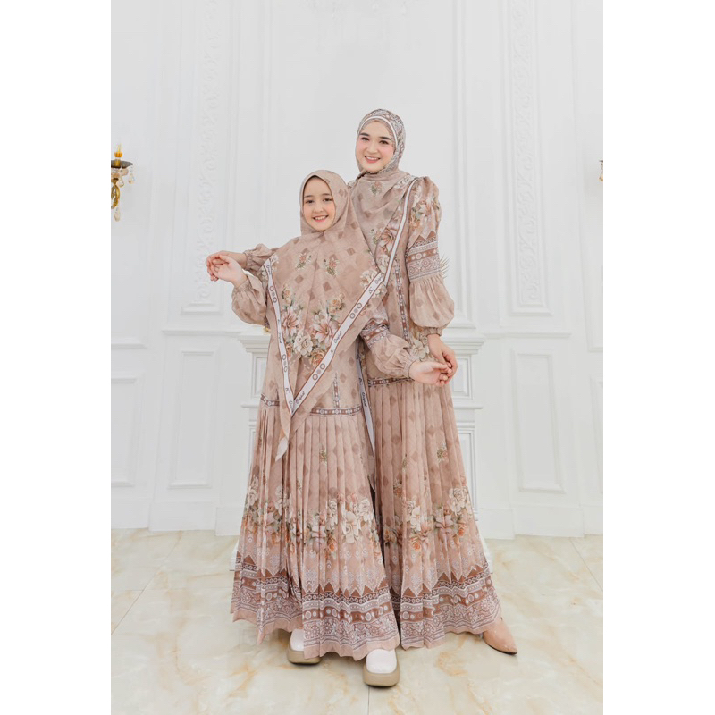 Gamis Syari Couple Ibu dan anak Inayah Family Series by Ac Original