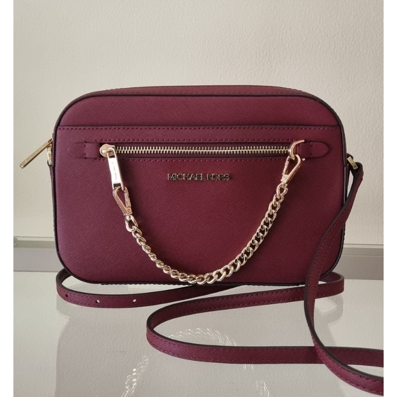 TAS WANITA MICHAEL KORS JET SET ITEM DARK CHERRY ORI / AUTHENTIC